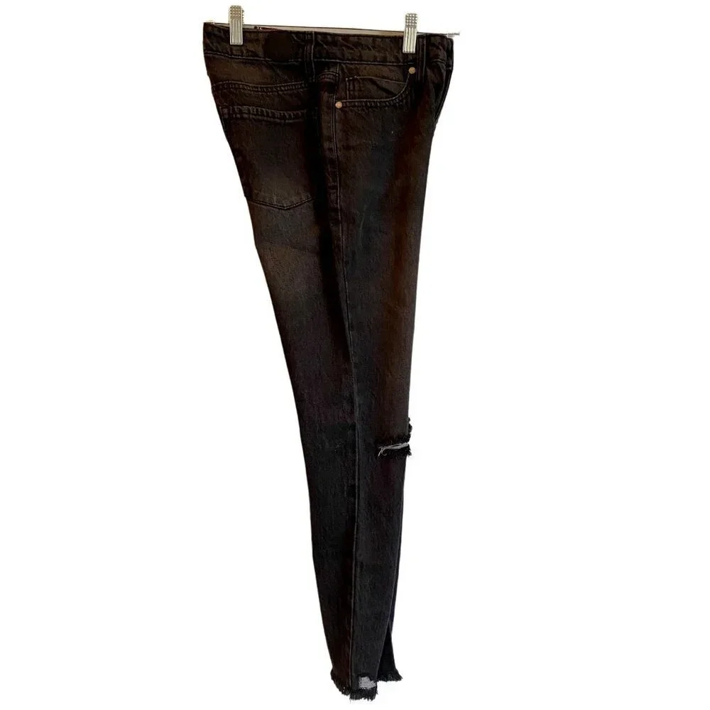 PTCL Vintage High Rise Black Distressed Jeans Size 25 NEW NWT
